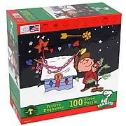 Peanuts Festive Dog House 100-Piece Puzzle